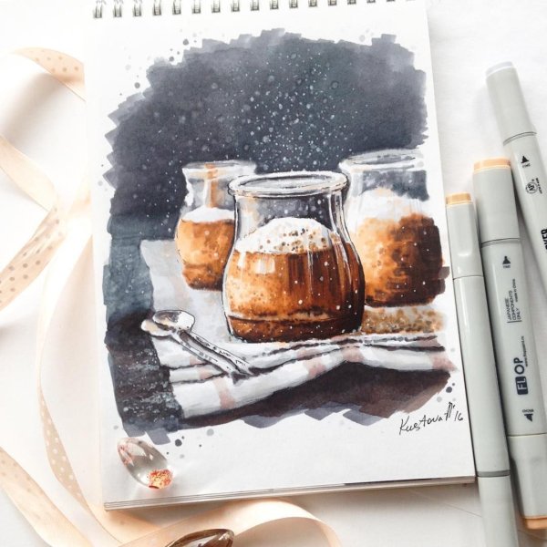 Натюрморт скетч маркерами