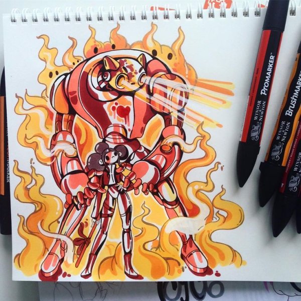 Монстрики для рисования маркерами