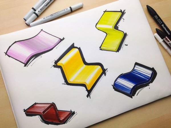 Упражнения для рисования маркерами