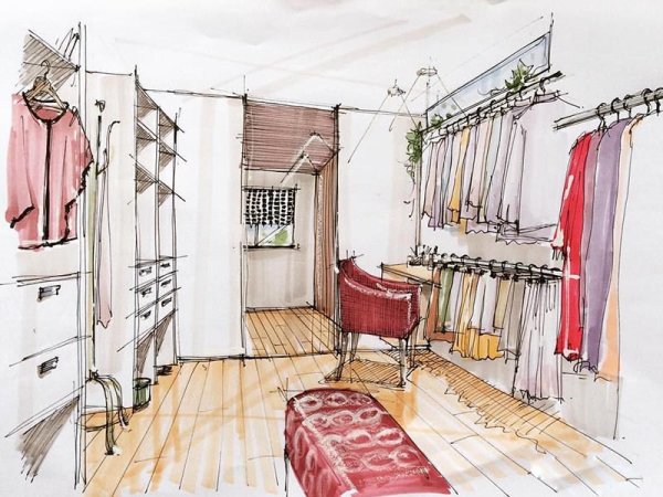 Скетчинг комнаты