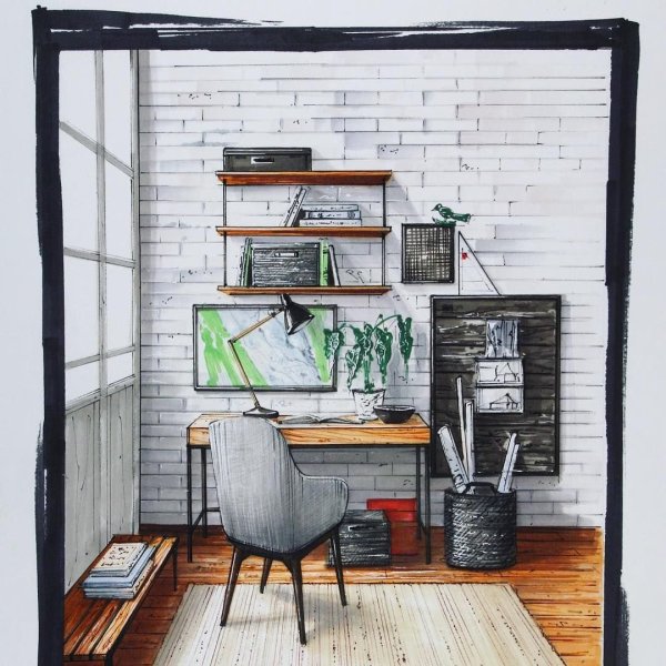 Скетч интерьера