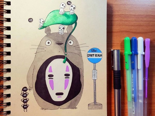 Тоторо фломастером