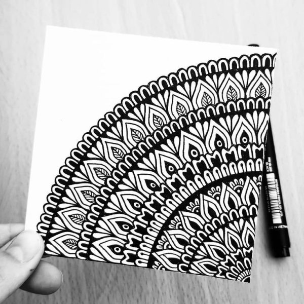 Рисование маркерами узоры