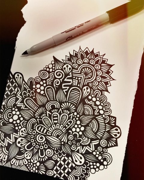 Рисунки маркерами