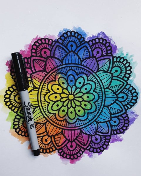 Мандала маркером