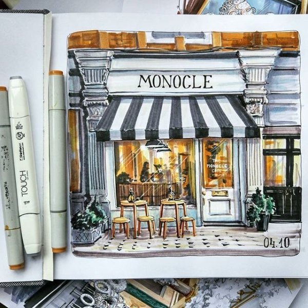 Скетчинг кафе