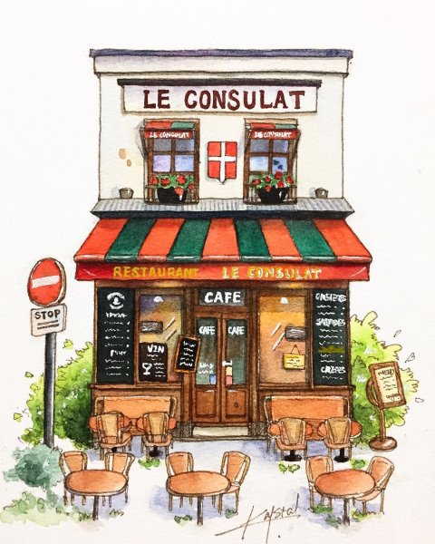 Кафе маркерами