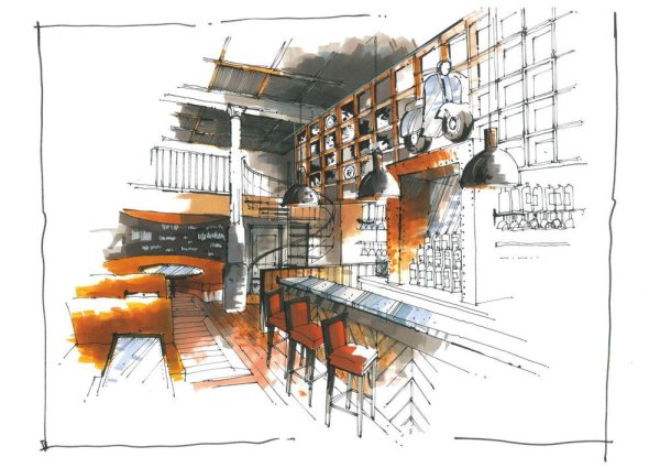 Кафе рисунок