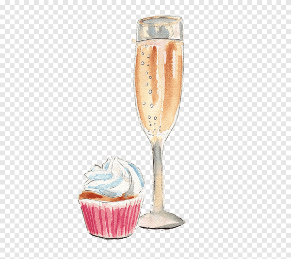 Акварельные бокалы