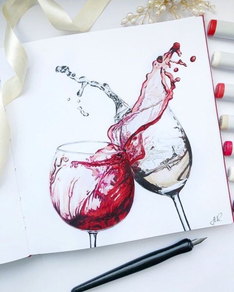 Скетчинг бокал