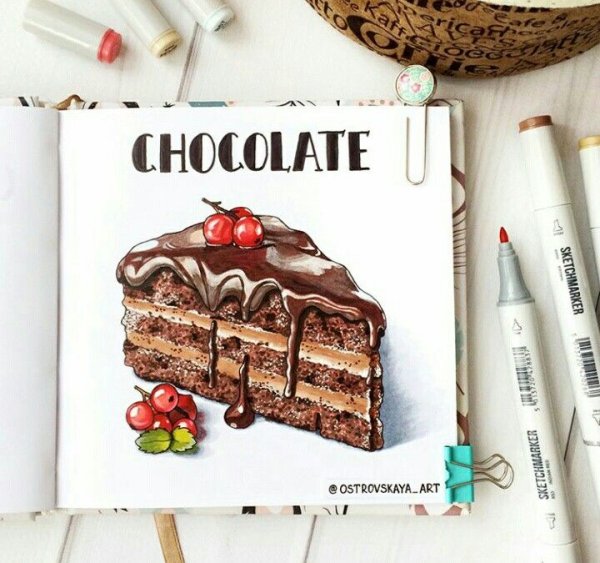 Шоколад маркерами