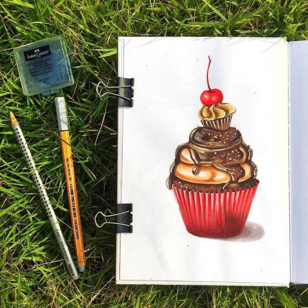 Шоколад скетч маркерами