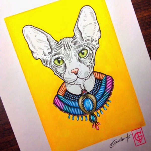 Сфинкс фломастерами