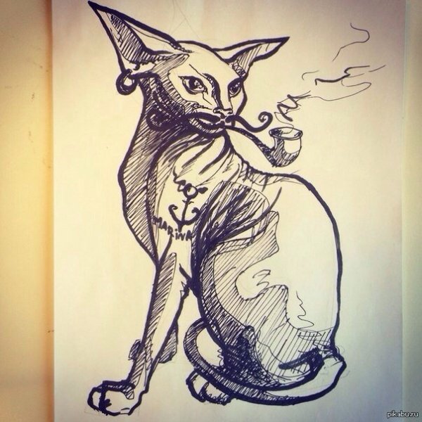 Стилизованный рисунок сфинкса