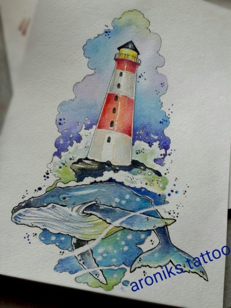 Скетчинг маркерами Маяк