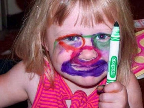 Накрашенные дети смешное