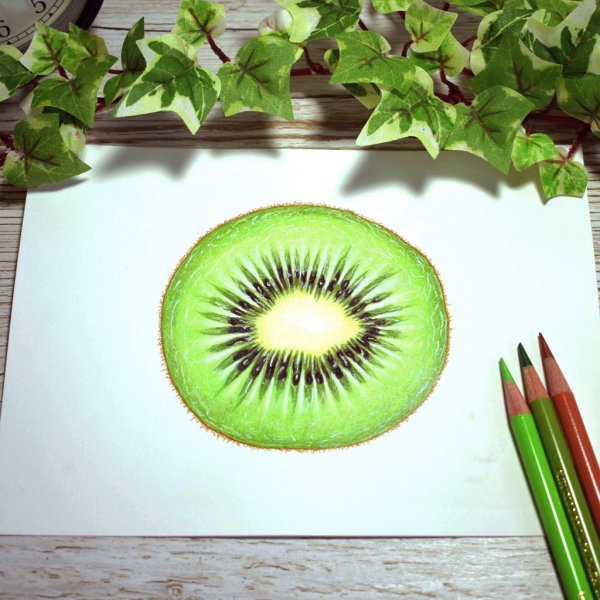 Апельсин в разрезе акварель