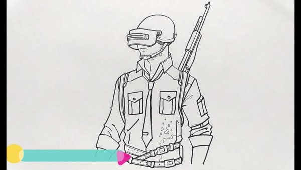 Раскраска из игры ПАБГ