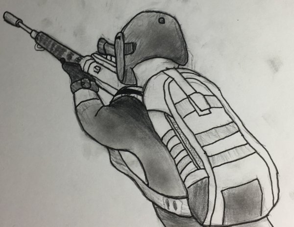 Рисунки ПАБГ карандашом лёгкие