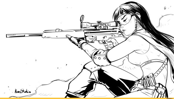 Раскраска снайпер