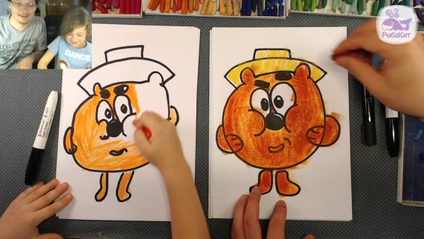 Рисунки маркерами Смешарики