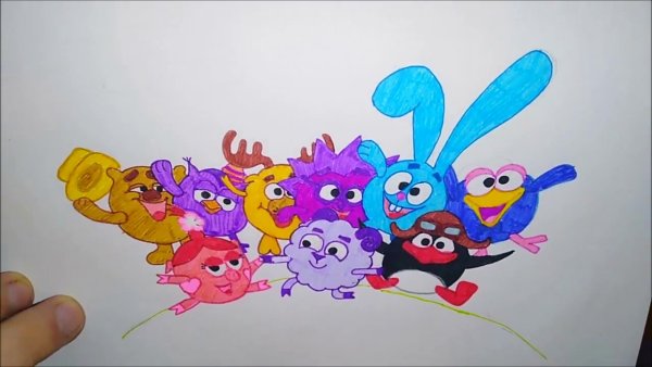 Смешарики рисунок всех