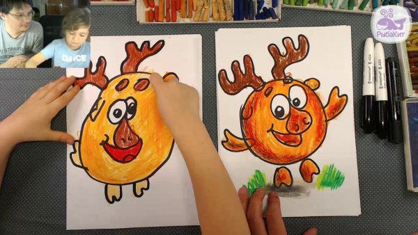 Рисунки маркерами Смешарики