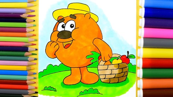 Смешарики карандашом для детей