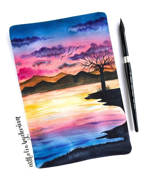 Пейзажи для рисования маркерами