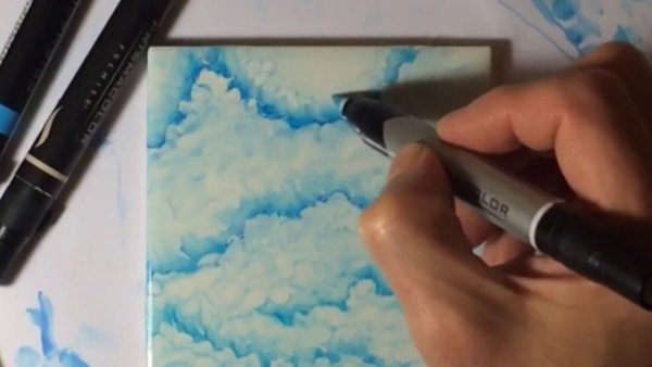 Облака фломастером