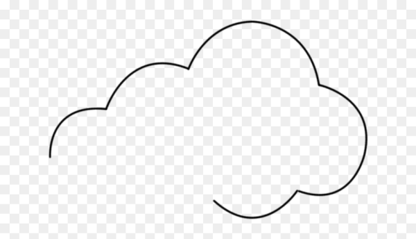 Облако контур без фона