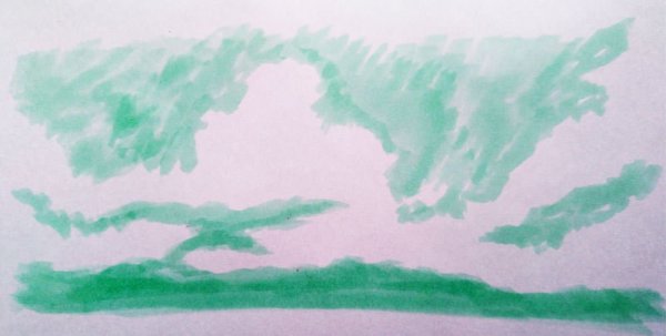 Облака рисунок фломастерами