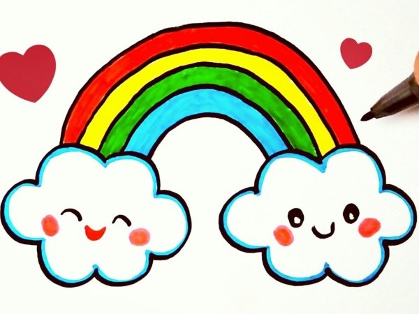 Милые рисунки радуги