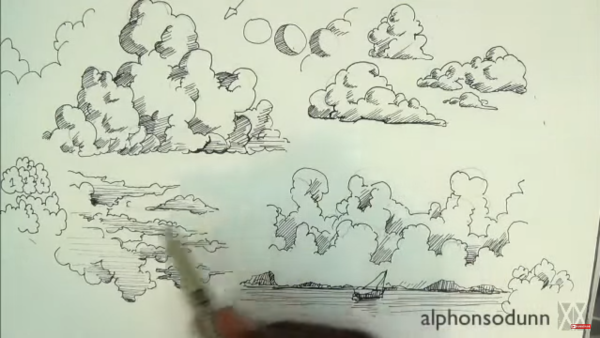 Облака набросок