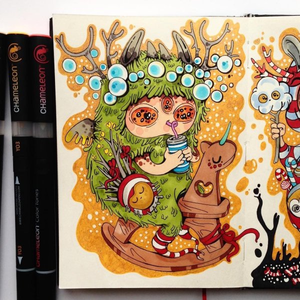 Монстрики маркерами