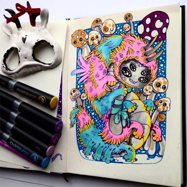 Idiotstile скетчбук монстры