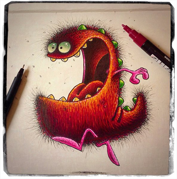 Рисование Стикеры фломастерами