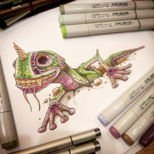 Скетчинг креативные рисунки