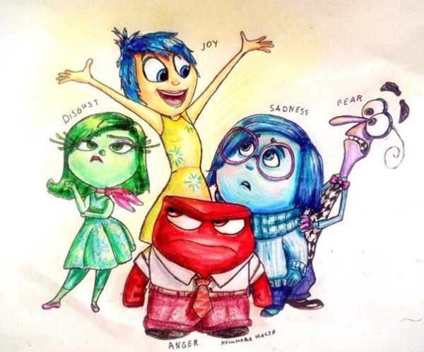 Рисунки для срисовки из мультфильма головоломка