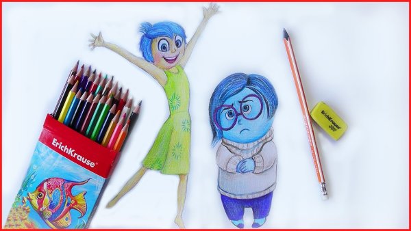 Головоломка рисунки цветными карандашами