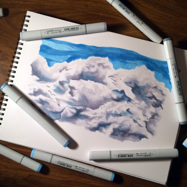 Облака маркерами