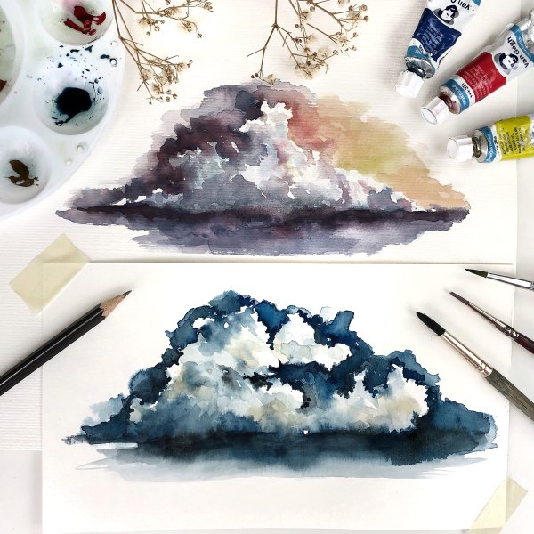 Техника рисования акварелью