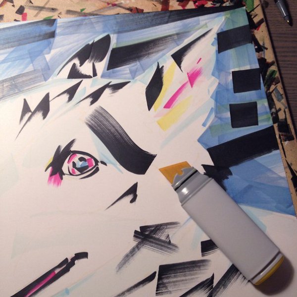 Новогодние рисунки маркерами