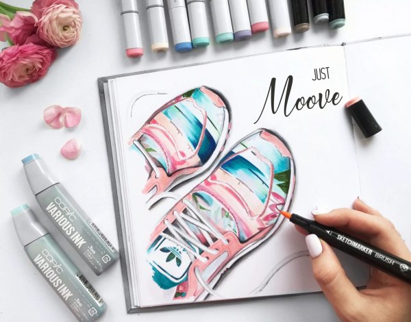 Рисунки спиртовыми маркерами