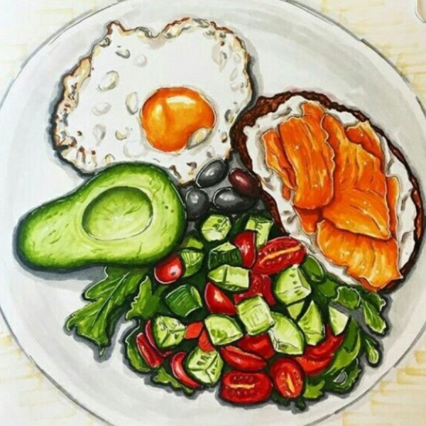 Скетчинг завтрак