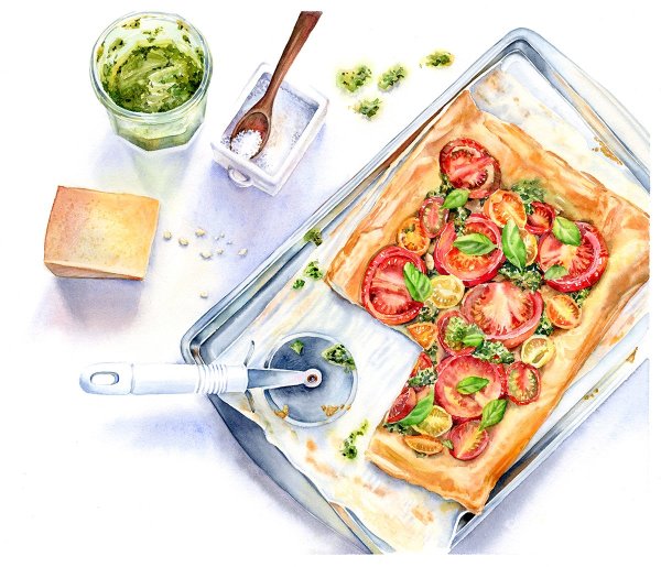Еда акварелью