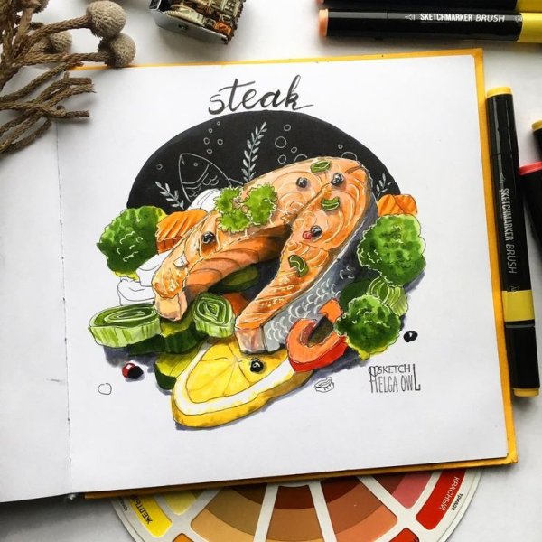 Фуд скетчинг