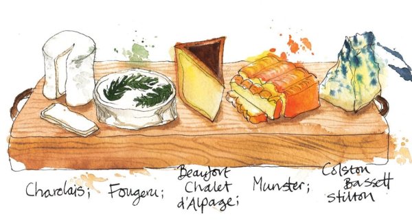 Сыр акварель