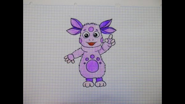 Лунтик по клеточкам