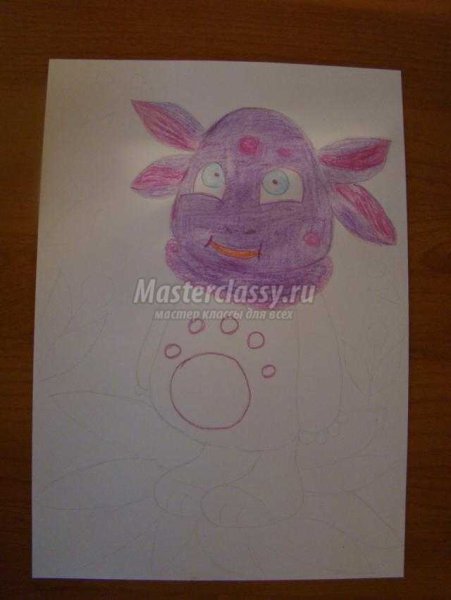 Рисование в старшей группе Лунтик